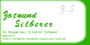zotmund silberer business card